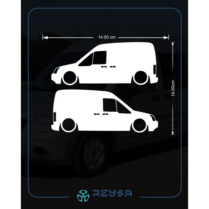 Basık Ford Connect Sticker 17x17 Cm Beyaz