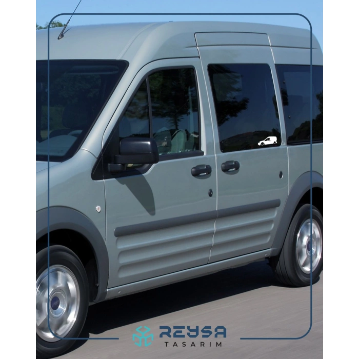 Basık Ford Connect Sticker 17x17 Cm Beyaz