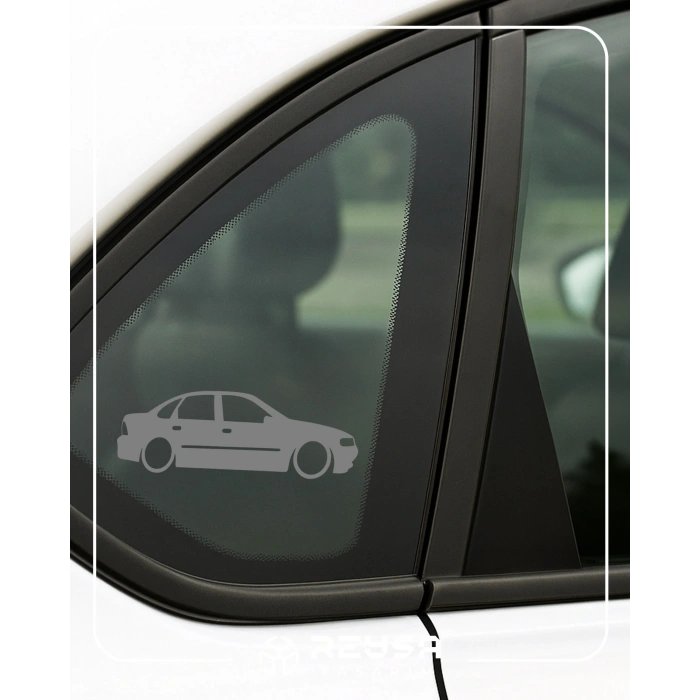 Basık Opel Vectra Sticker 17x17 Cm Gri
