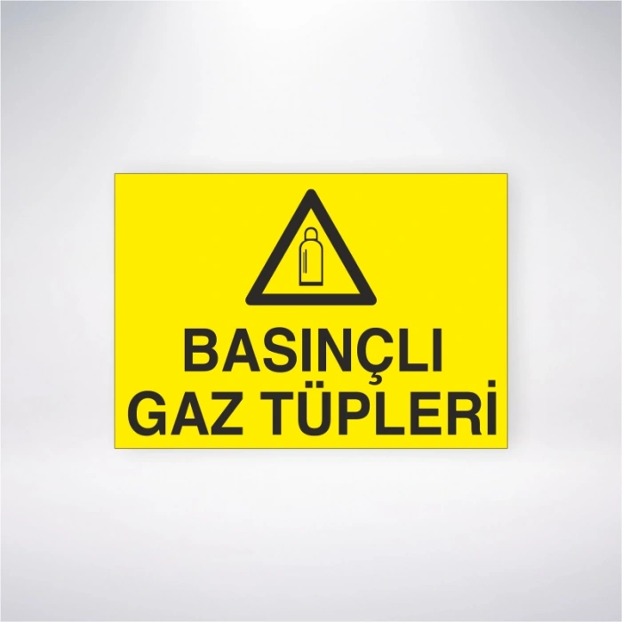 Basınçlı Gaz Tüpleri Sticker 20X28 Cm