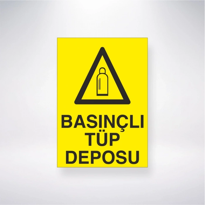 Basınçlı Tüp Deposu Sticker 20X28 Cm
