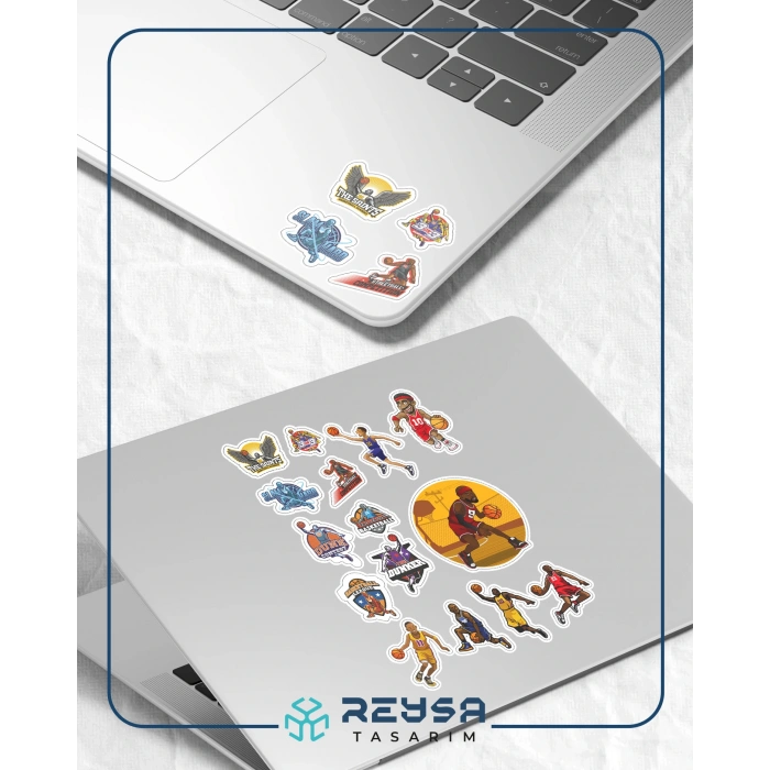 Basketbol Sticker Set-1 15 Parça Telefon, Tablet, Defter, Laptop Sticker
