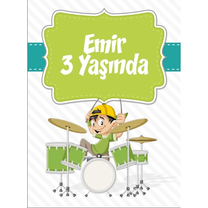 Baterist Temalı Doğum Günü Afişi 35X50 cm