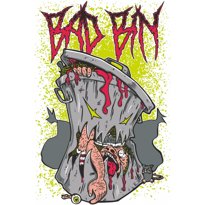 Çöp kutusu Sticker 10x10 cmRenkli Sticker