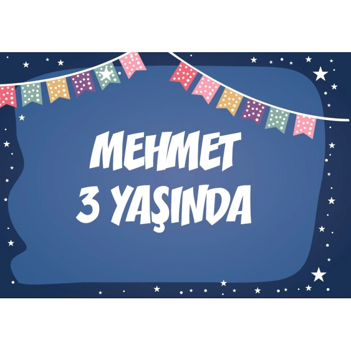 Bayrak Temalı Doğum Günü Afişi 35X50 cm