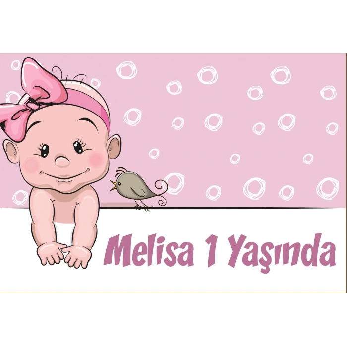 Bebek Temalı Doğum Günü Afişi 70X100 cm