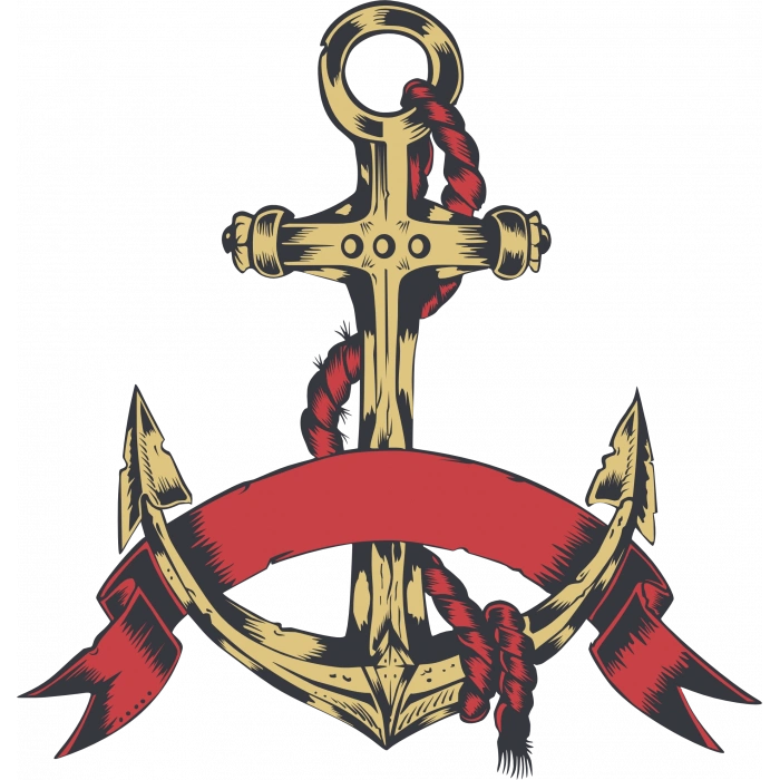 Çapa Sticker 10x10 cmRenkli Sticker