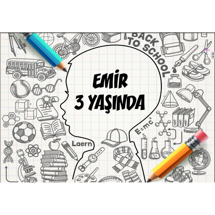 Beyin Temalı Doğum Günü Afişi 70X100 cm