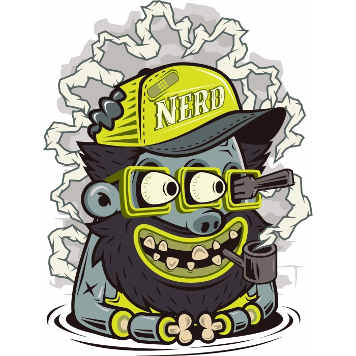 Mavi adam sticker 10x10 cmRenkli Sticker