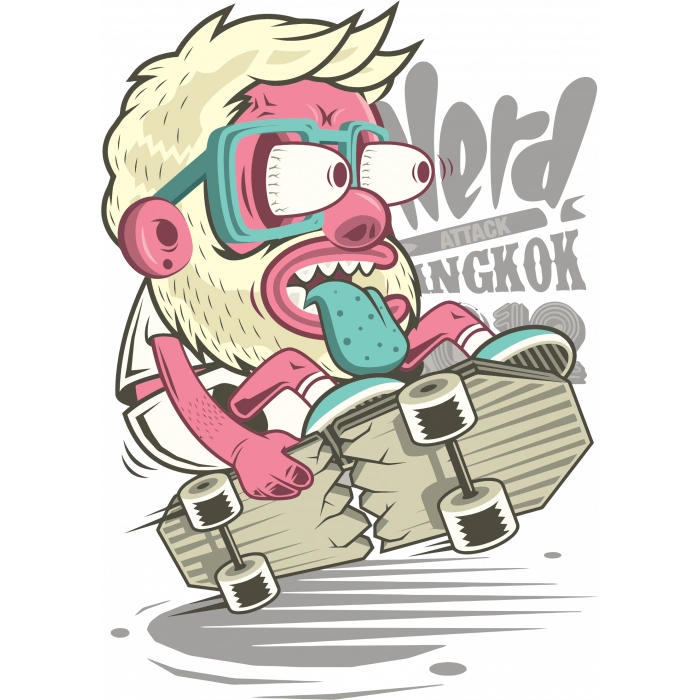 Sket Sticker 10x10 cmRenkli Sticker