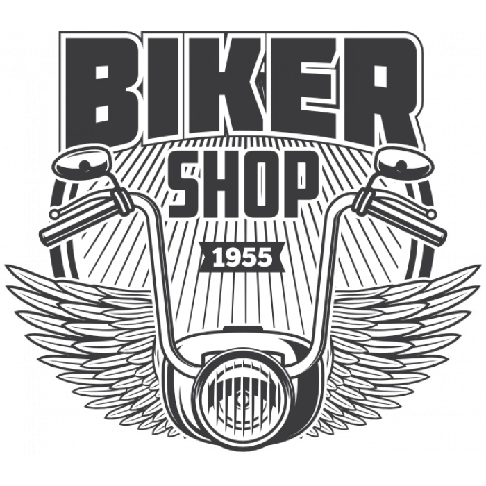 Biker Shop 1955 Sticker 10x10 cmRenkli Sticker