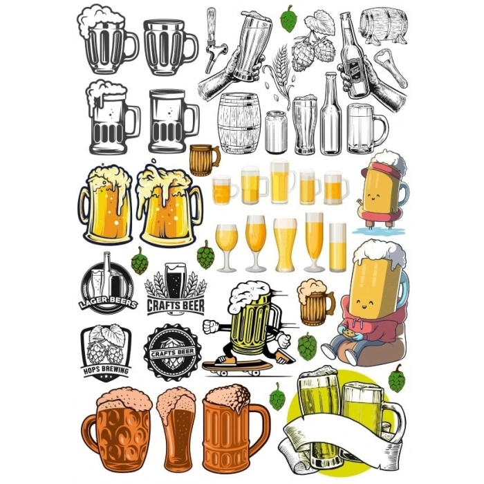 Biralar Sticker Set 20 Parça Telefon, Tablet, Defter, Laptop Sticker