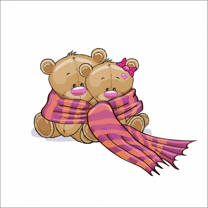 Birbirine Sarılan Ayılar Sticker