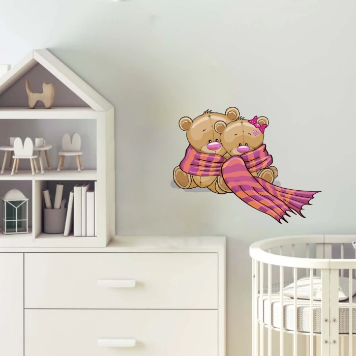 Birbirine Sarılan Ayılar Sticker