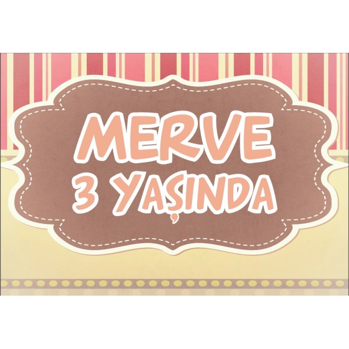 Retro Doğum Günü Afişi 100X150 cm