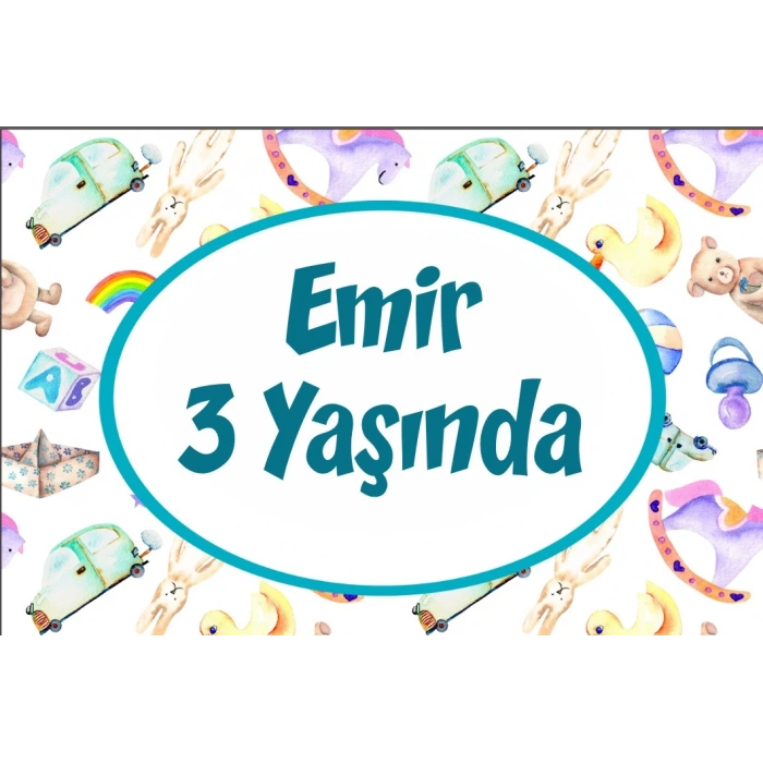 OyuncakLAR Temalı Doğum Günü Afişi -1 50X70 cm