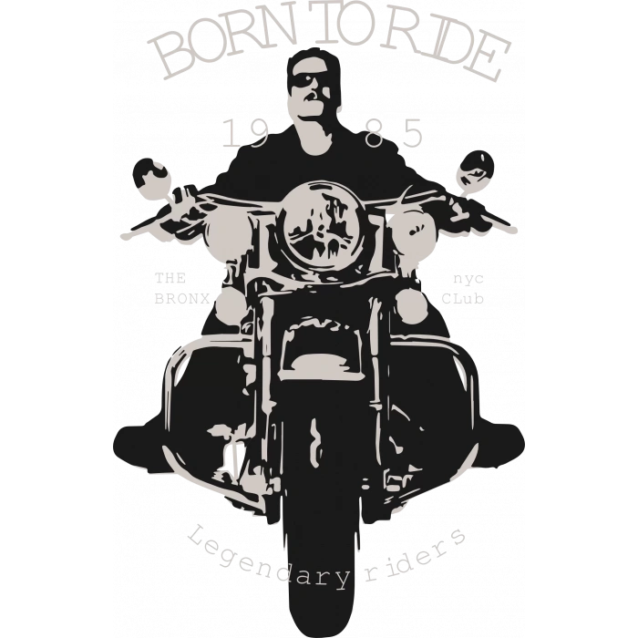 Born To Ride 1985 Sticker 10x10 cmRenkli Sticker