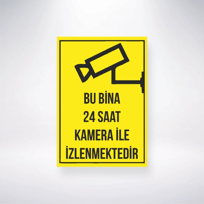 Bu Bina Kamera ile İzlenmektedir Sticker 20X28 Cm