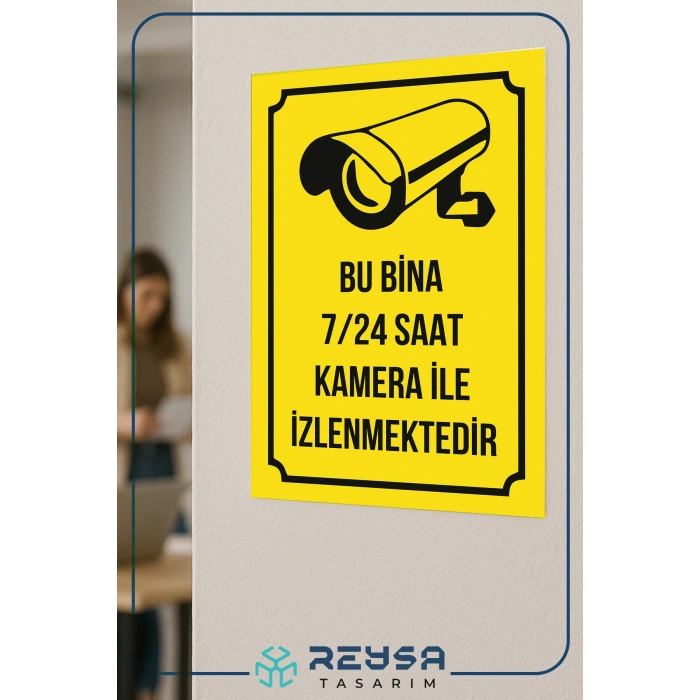 Bu Bina Kamera ile İzlenmektedir Sticker 20X28 Cm