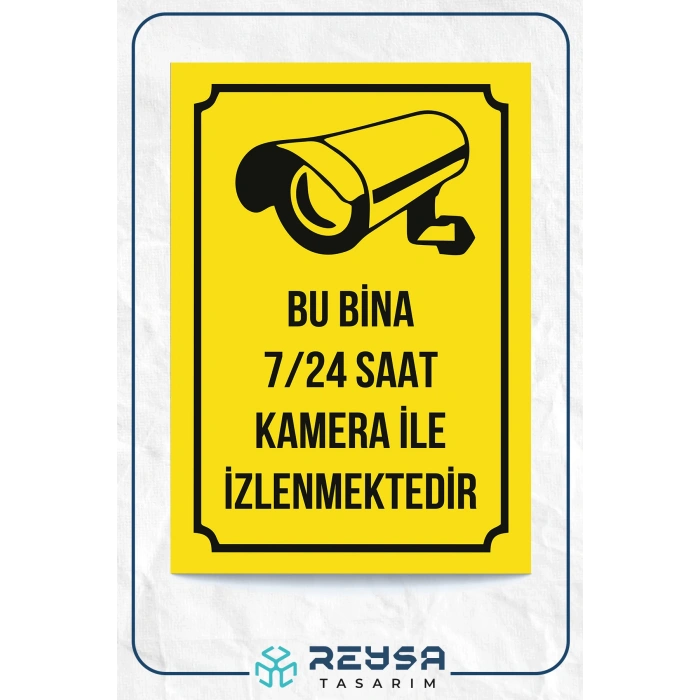 Bu Bina Kamera ile İzlenmektedir Sticker 20X28 Cm
