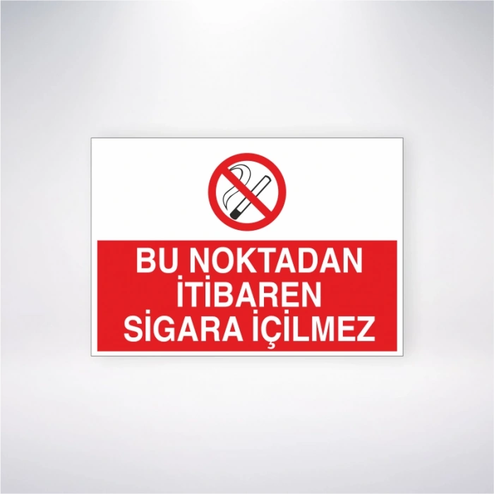 Bu Noktadan İtibaren Sigara İçilmez Sticker 20X28 Cm