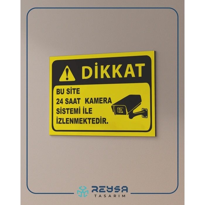 Bu Site 24 Saat Kamera ile İzlenmektedir Sticker 20X28 Cm
