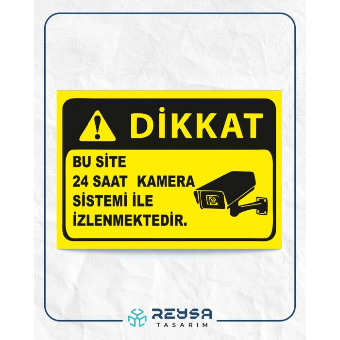 Bu Site 24 Saat Kamera ile İzlenmektedir Sticker 20X28 Cm
