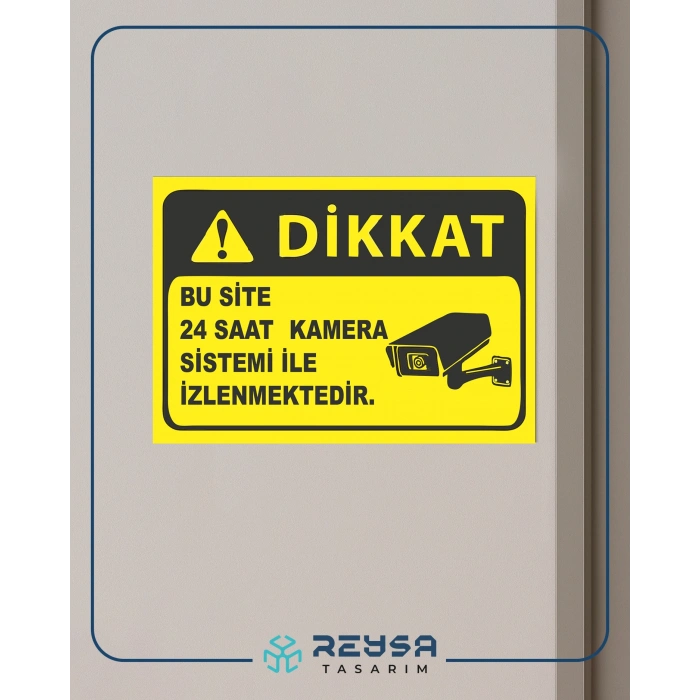 Bu Site 24 Saat Kamera ile İzlenmektedir Sticker 20X28 Cm