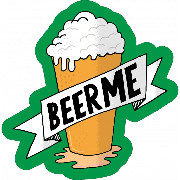 Beer Sticker 10x10 cmRenkli Sticker