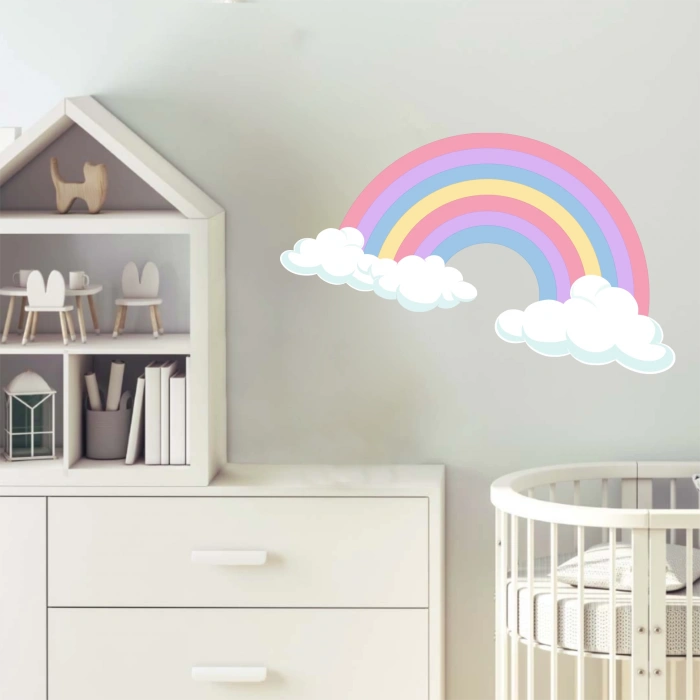 Bulutlar ve Gökkuşağı Sticker