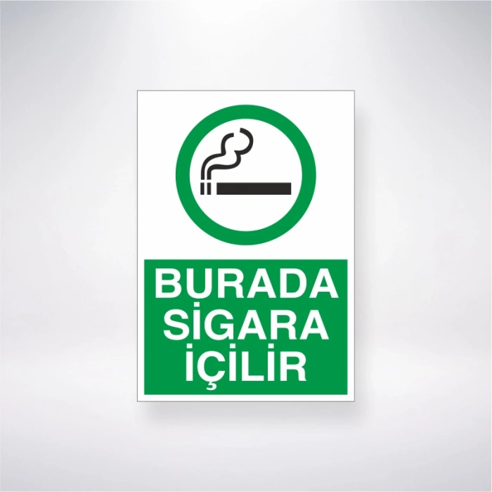 Burada Sigara İçilir Sticker 20X28 Cm