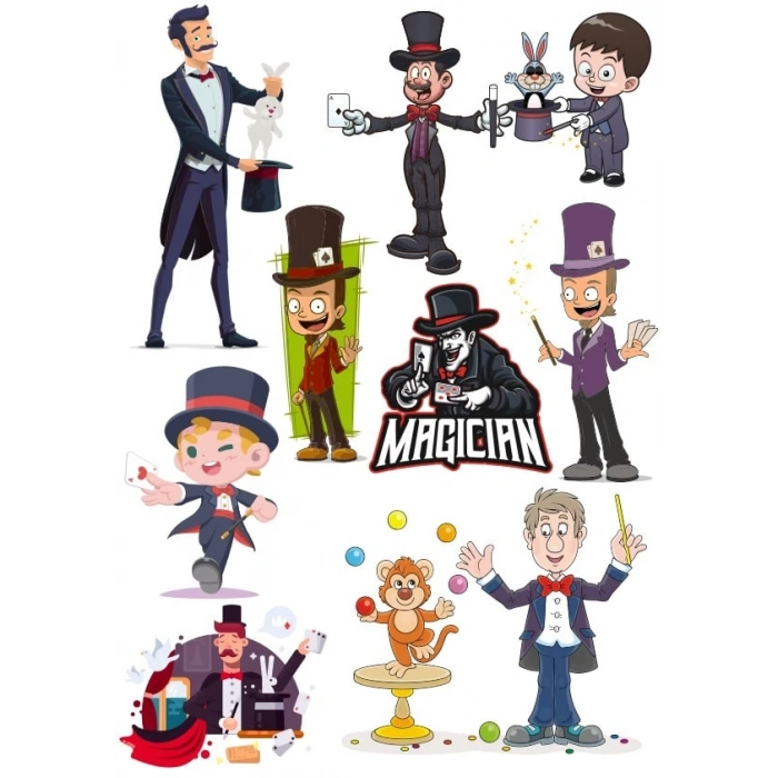 Büyücü Sticker Set 10 Parça Telefon, Tablet, Defter, Laptop Sticker