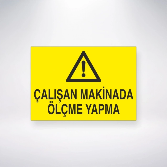 Çalışan Makinada Ölçme Yapma Sticker 20X28 Cm