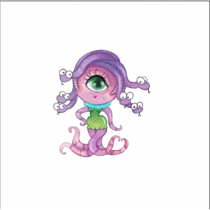 Canavar Gözü Detaylı Duvar Stickerı