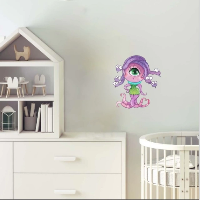 Canavar Gözü Detaylı Duvar Stickerı