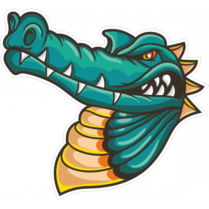 Timsah Sticker 10x10 cmRenkli Sticker