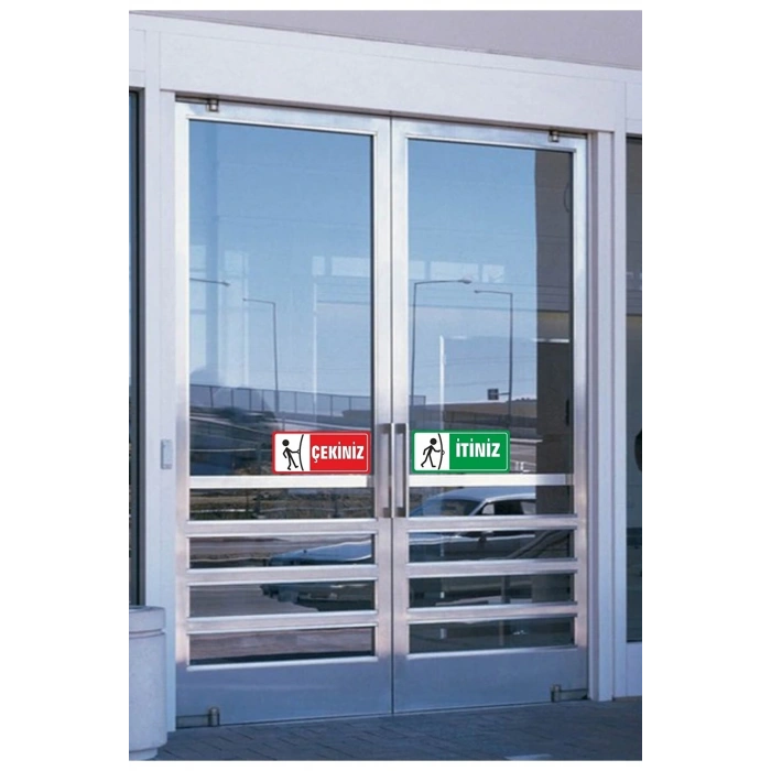 Çekiniz İtiniz 20x10 Sticker 20X28 Cm