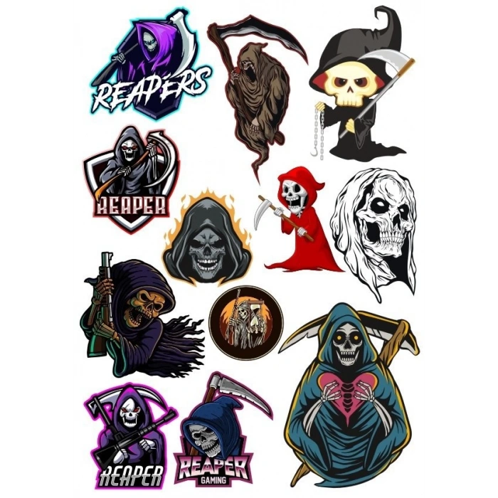 Cellat Sticker Set-1 12 Parça Telefon, Tablet, Defter, Laptop Sticker