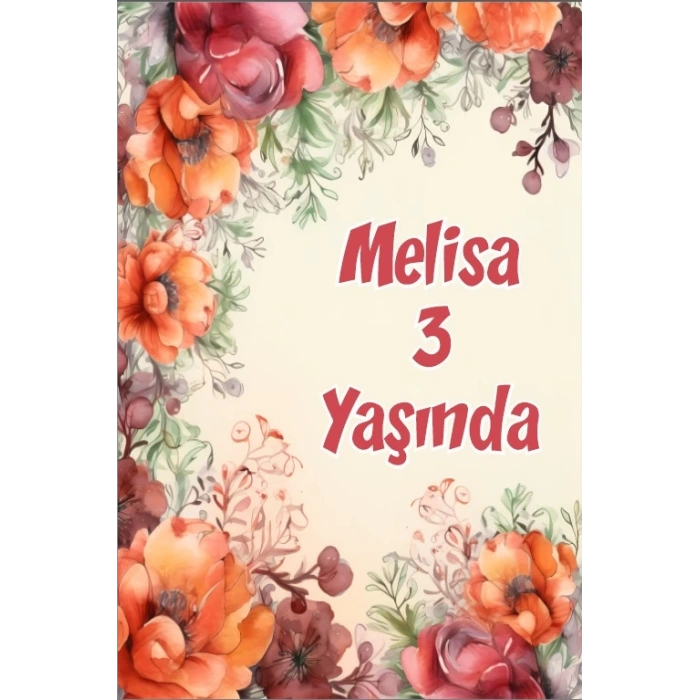 Çiçekler Temalı Doğum Günü Afişi -21 50X70 cm