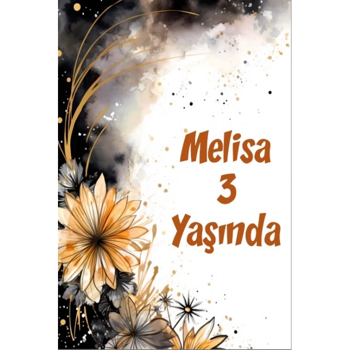 Çiçekler Temalı Doğum Günü Afişi -28 35X50 cm