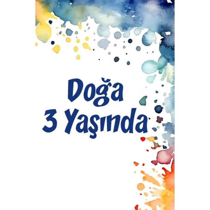 Boyalar Temalı Doğum Günü Afişi 70X100 cm