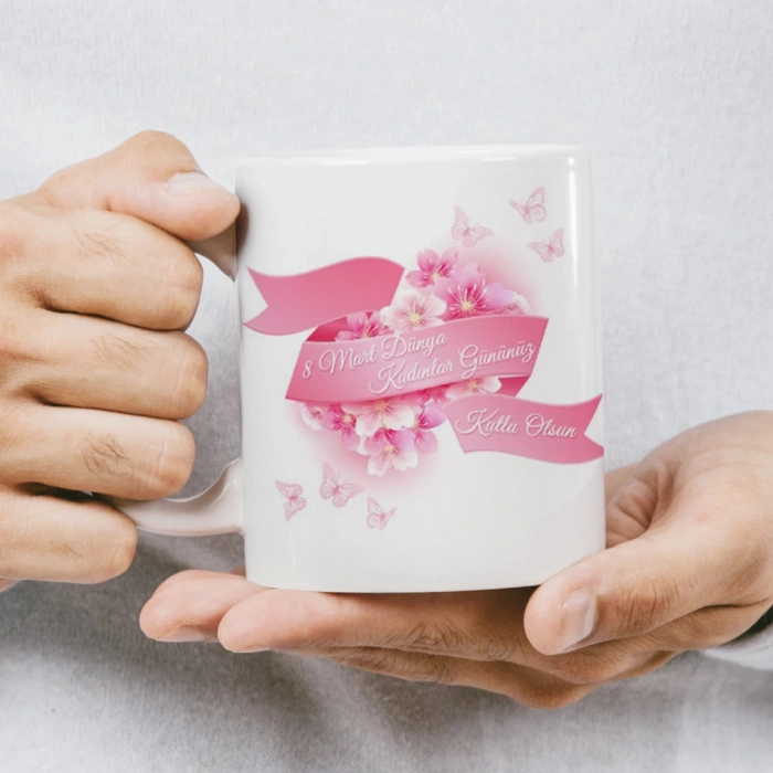 Çiçekli Dünya Kadınlar Gününüz Kutlu Olsun Kupası