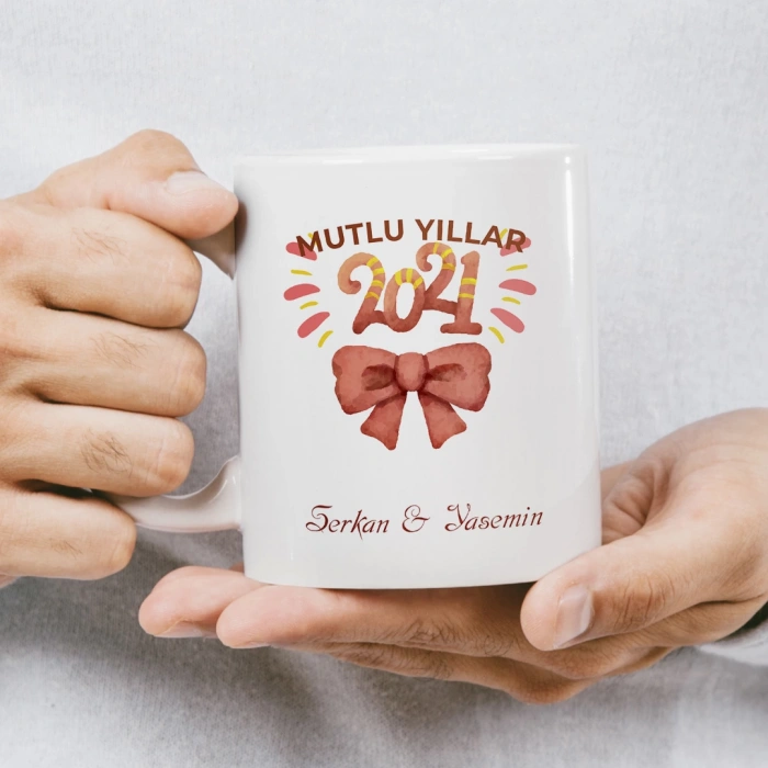 Çiftlere Özel Yıla Göre Mutlu Yıllar Kupa