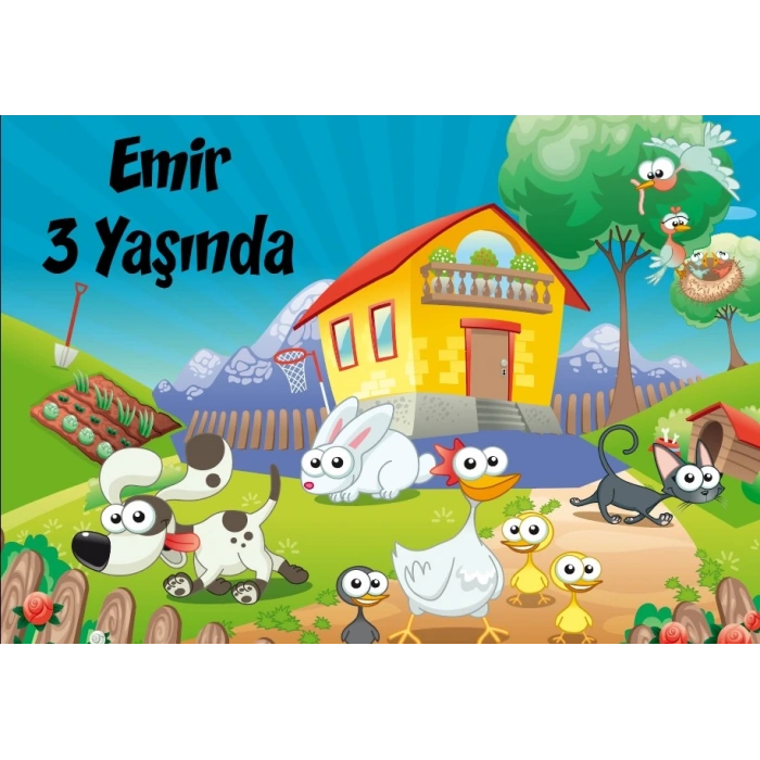 Çiftlik Temalı Doğum Günü Afişi 50X70 cm