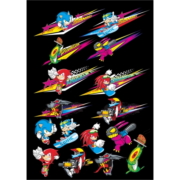 Cizgi Film Karakterleri Sticker Set 16 Parça Telefon, Tablet, Defter, Laptop Sticker