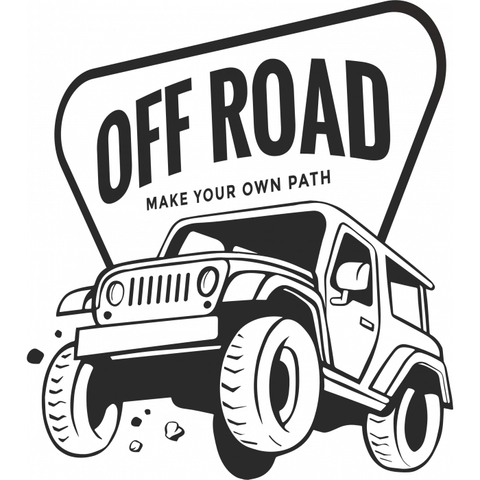 Off Road Make Your Own Path Sticker 10x10 cmRenkli Sticker