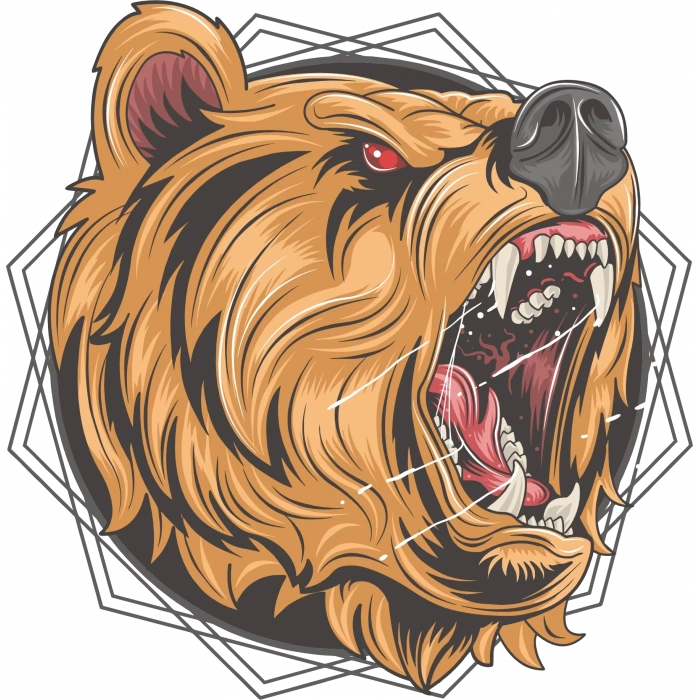 Üçgen içinde Ayy Sticker 10x10 cmRenkli Sticker