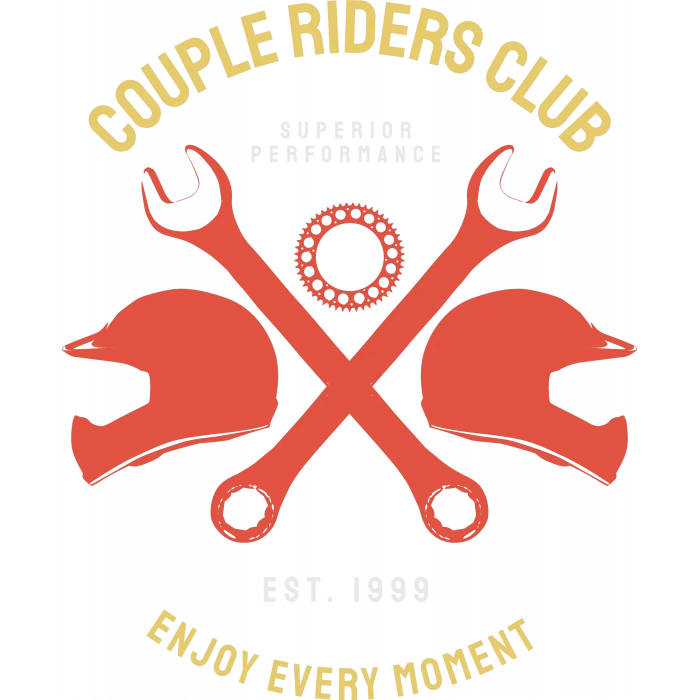 Couple Riders Club Sticker 10x10 cmRenkli Sticker