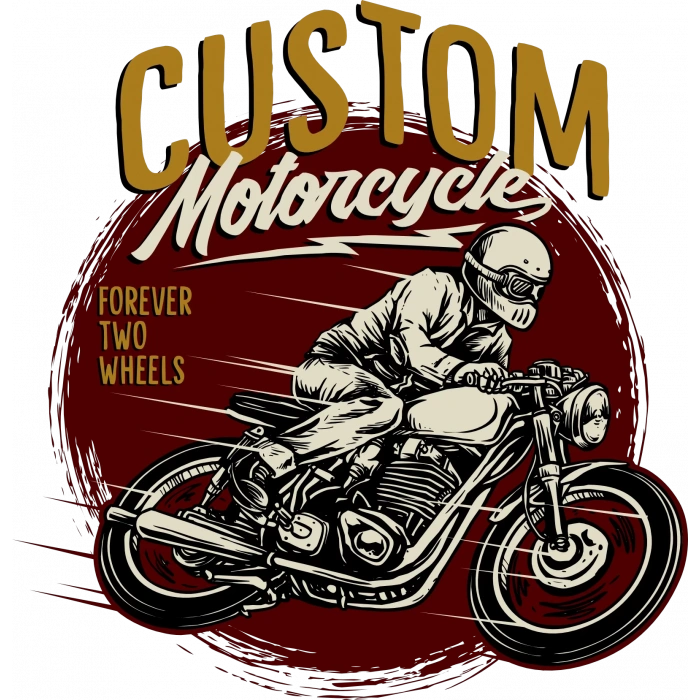 Custom Motorcycle Sticker 10x10 cmRenkli Sticker