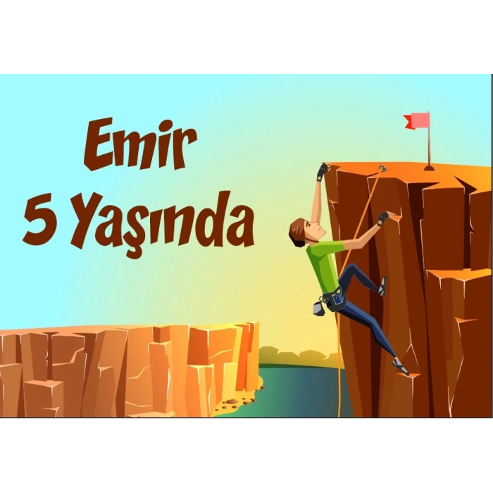 Dağcı Temalı Doğum Günü Afişi 50X70 cm